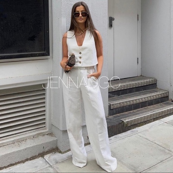 NWT Zara linen blend vest - Picture 3 of 14